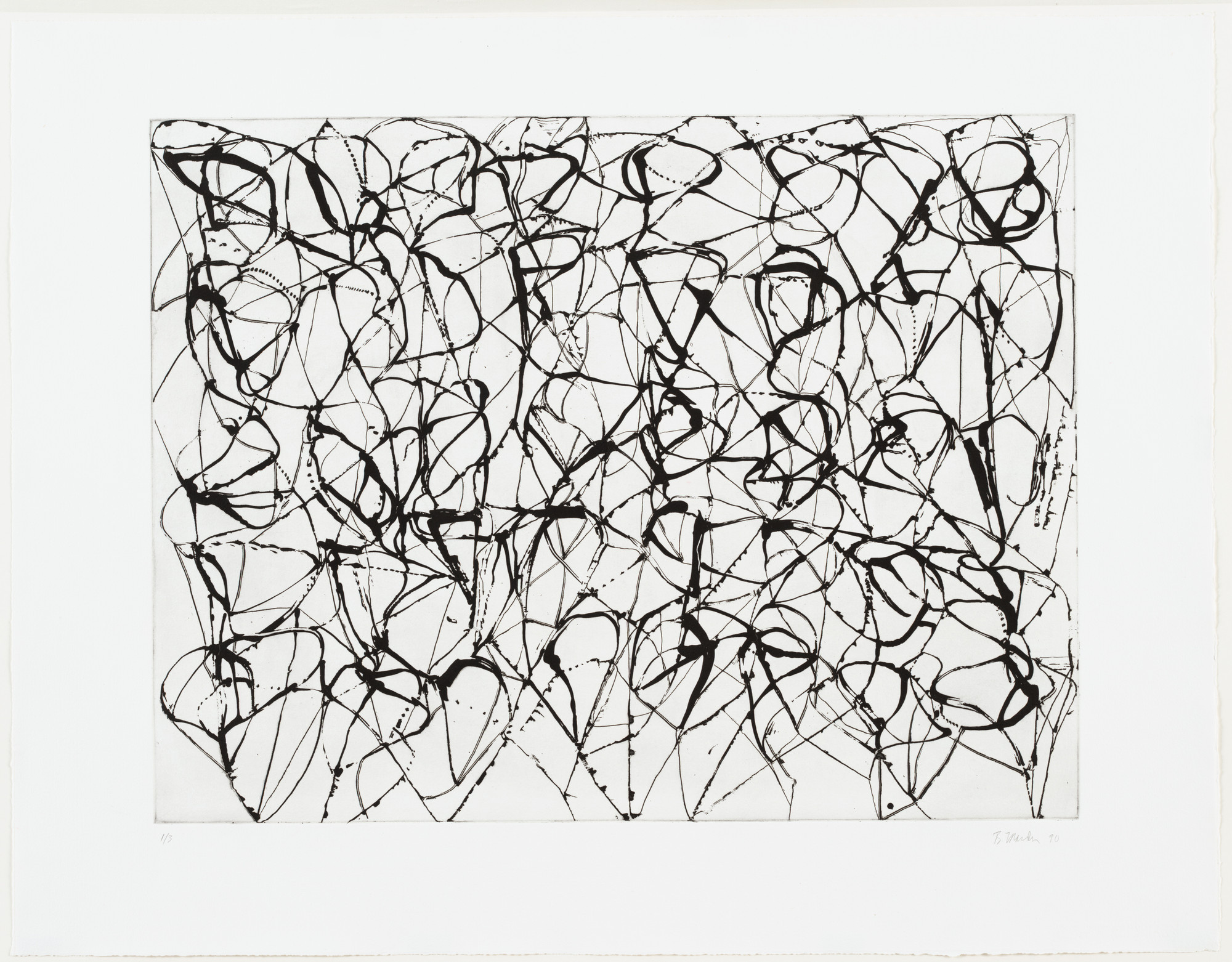 Brice Marden. Zen Study 3 (Early State) from Cold Mountain Series