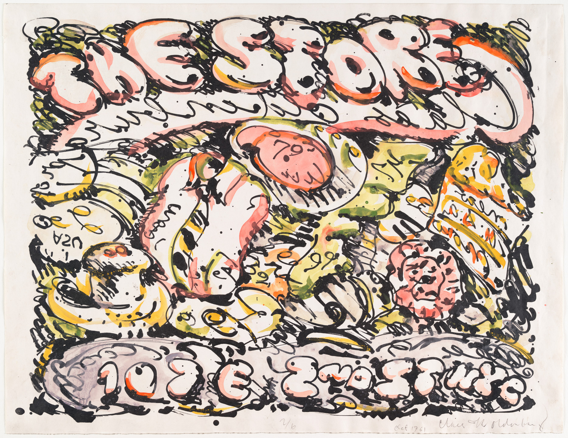 Claes Oldenburg. Store Poster. 1961