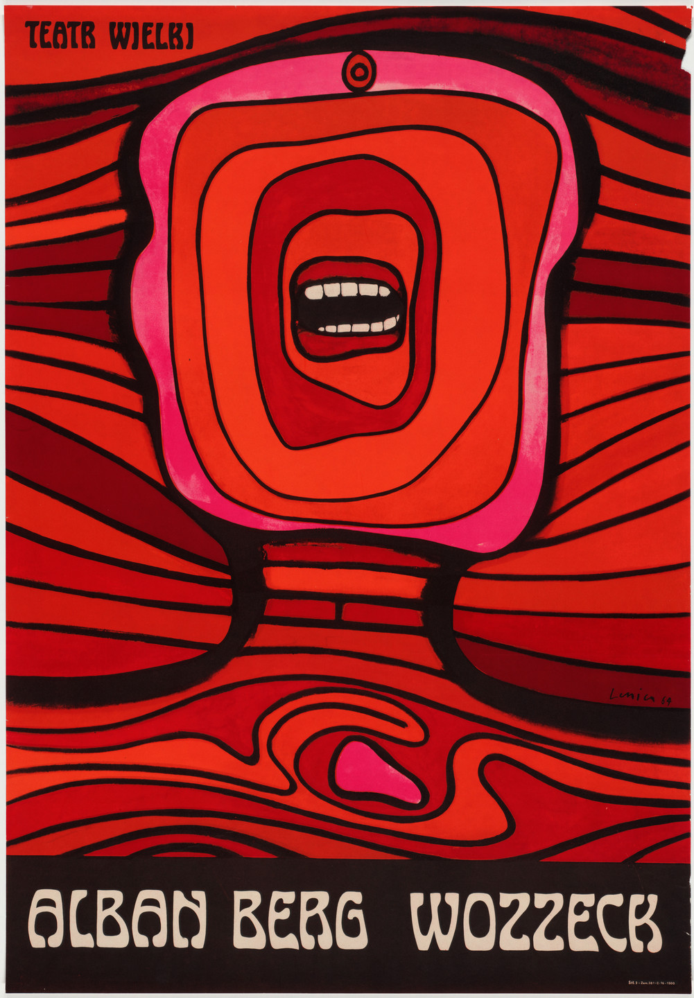 Jan Lenica. Wozzeck (Poster for Warsaw production of the 1914-22 opera by Alban Berg). 1964