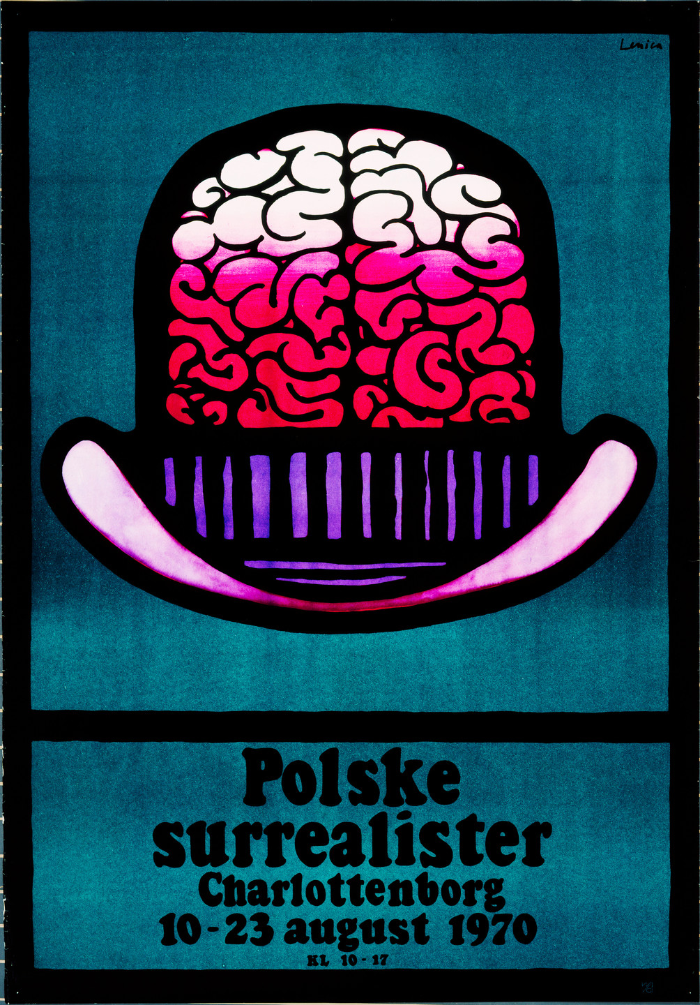 Jan Lenica. Polske Surrealister (Polish Surrealists) (Poster for a Berlin exhibition of Polish Surrealist art). 1970