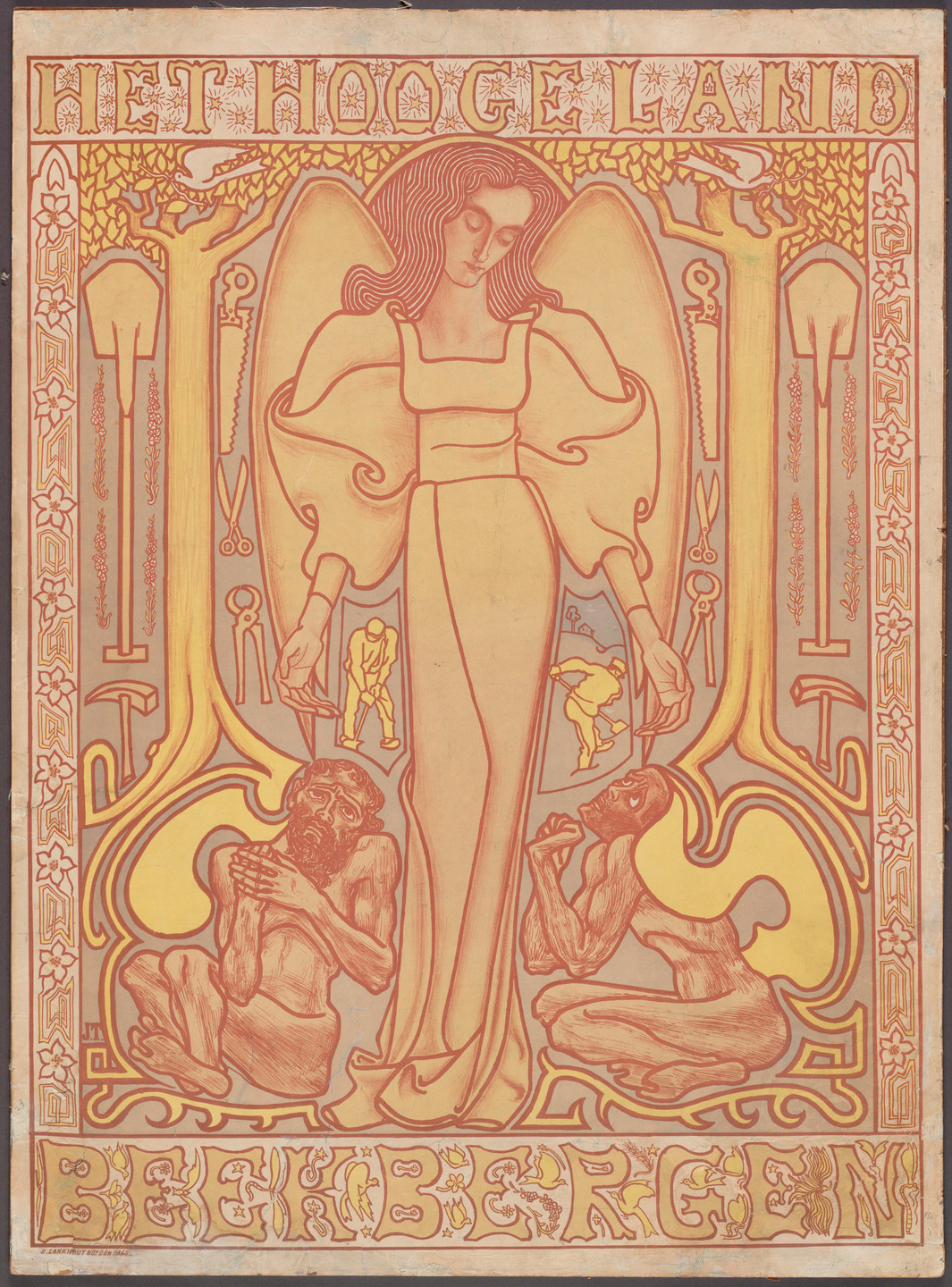 Jan Toorop. Het Hoogeland, Beekbergen (Poster for a rural social rehabilitation institution in Beekbergen). 1896