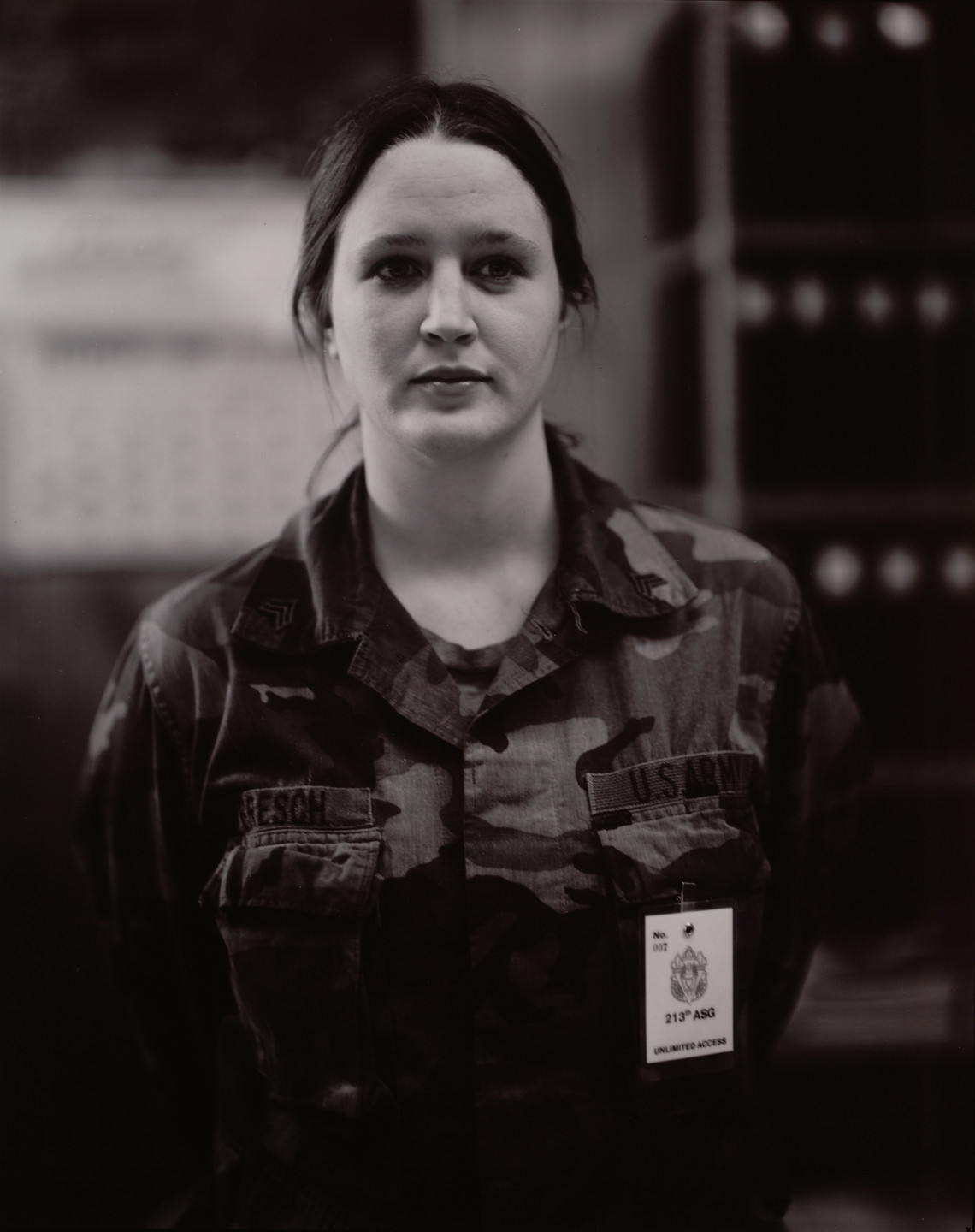 Judith Joy Ross. Karen J. Bresch, Full-Time Administrator of 3622 Maintenance Co., Assisting in Mobilization of Natl. Guard Unit 3622 for Operation Desert Shield. 1990