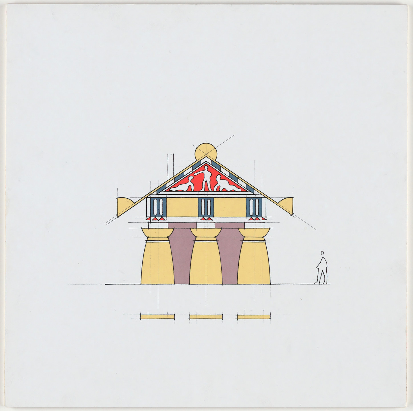 Venturi and Rauch, John Rauch, Robert Venturi. Eclectic House Facade, project. 1977