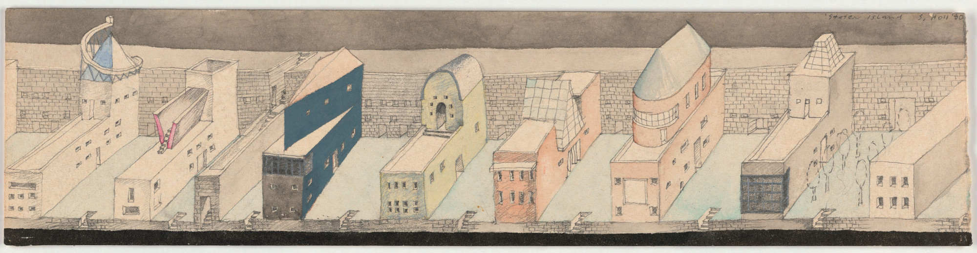 Steven Holl. Autonomous Artisans' House, project, Staten