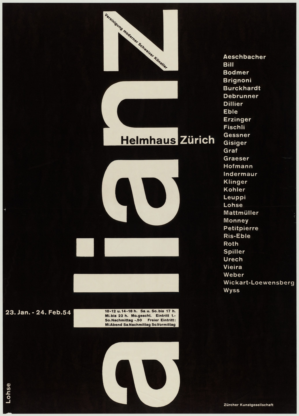 Richard Paul Lohse. Allianz Helmhaus Zürich. 1954