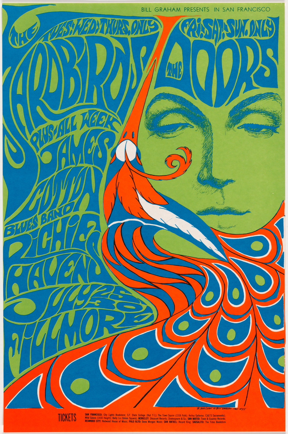 Bonnie Maclean. The Yardbirds, The Doors. 1967