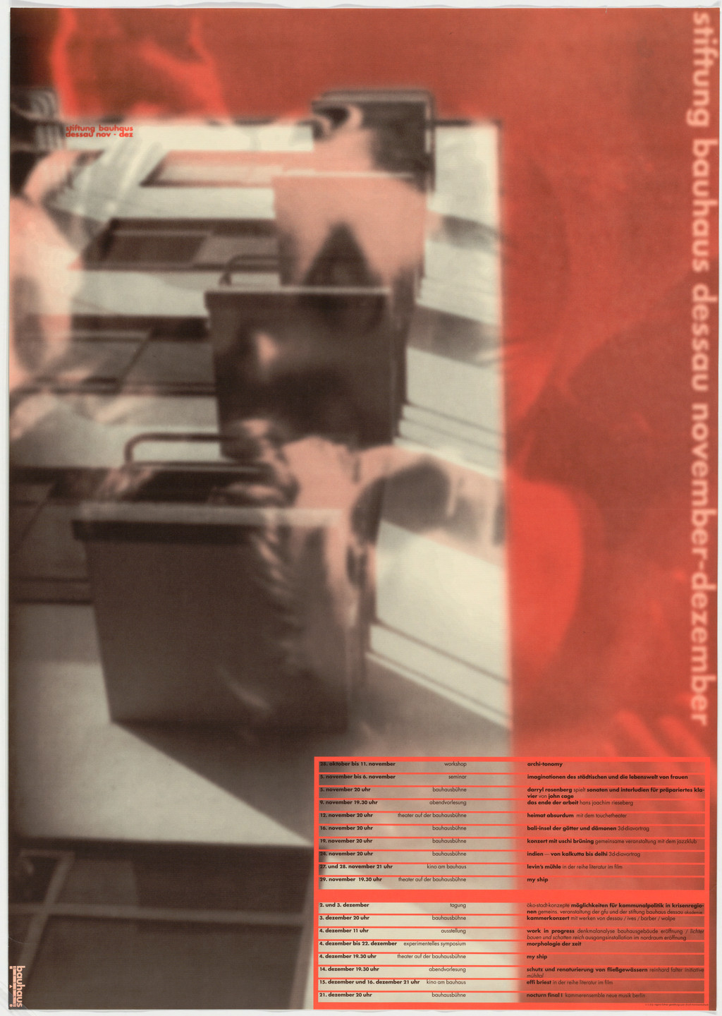 Cyan, Sophie Alex, Wilhelm Ebentreich, Detlef Fiedler, Daniela Haufe, Siegfried Jablonsky. Stiftung Bauhaus Dessau November-Dezember. 1994