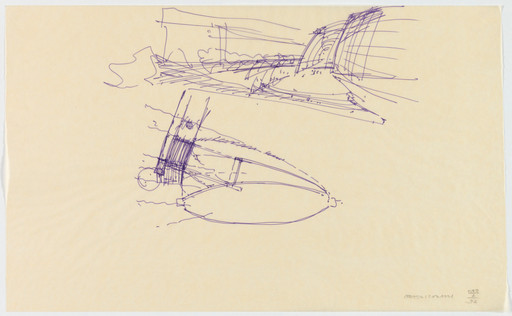 Arata Isozaki. Nara Convention Hall, Nara, Japan, Perspective