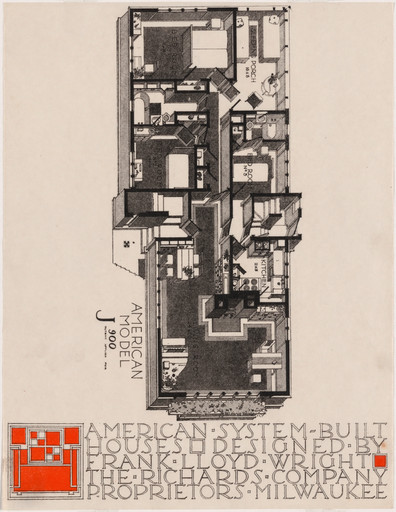 American System-Built Houses for The Richards Company, project
Milwaukee, Wisconsin
Isometric plan of model J900