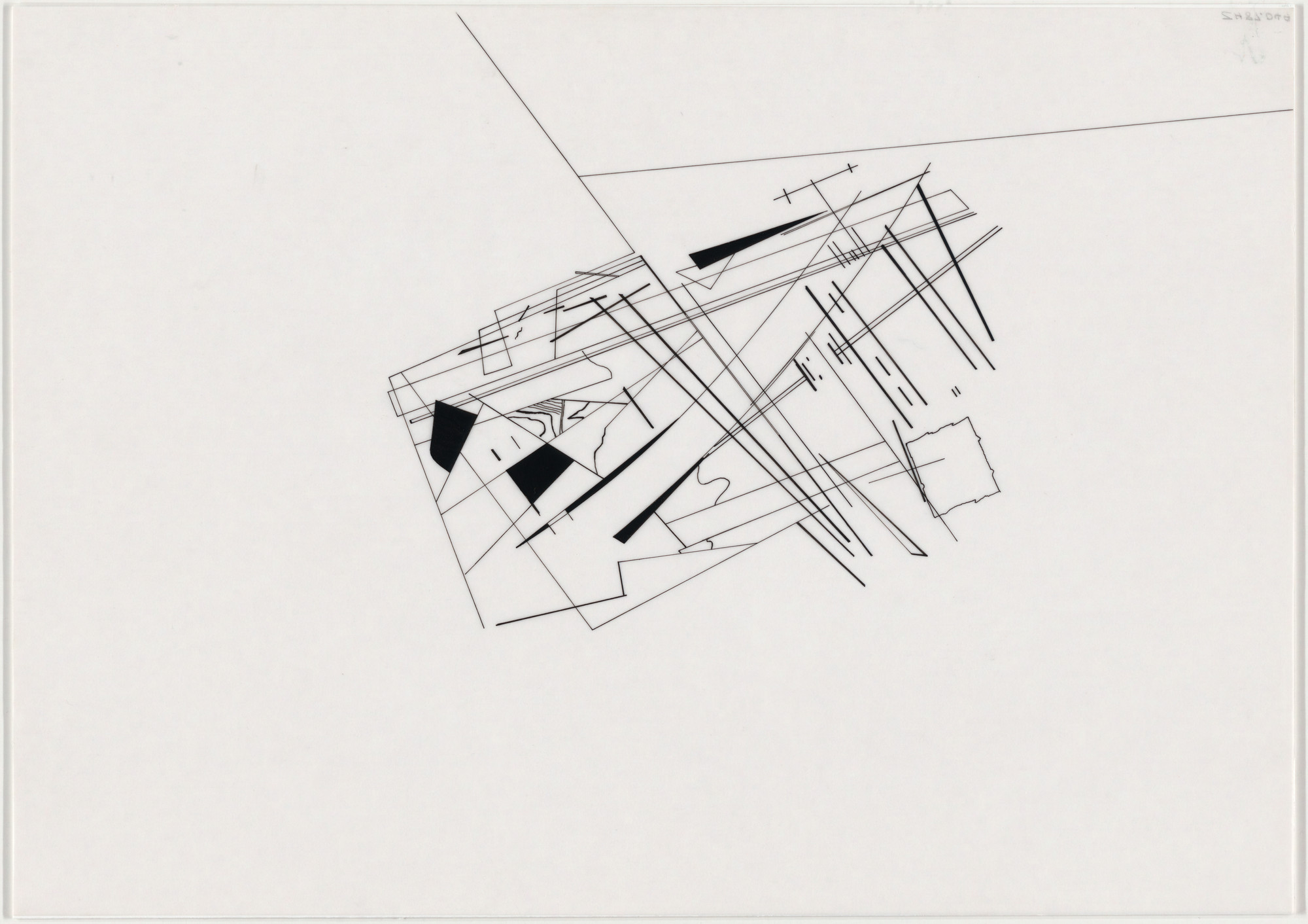 Zaha Hadid. Parc de la Villette Project, Paris, France (Composite [divisions of plot]). 1982-83