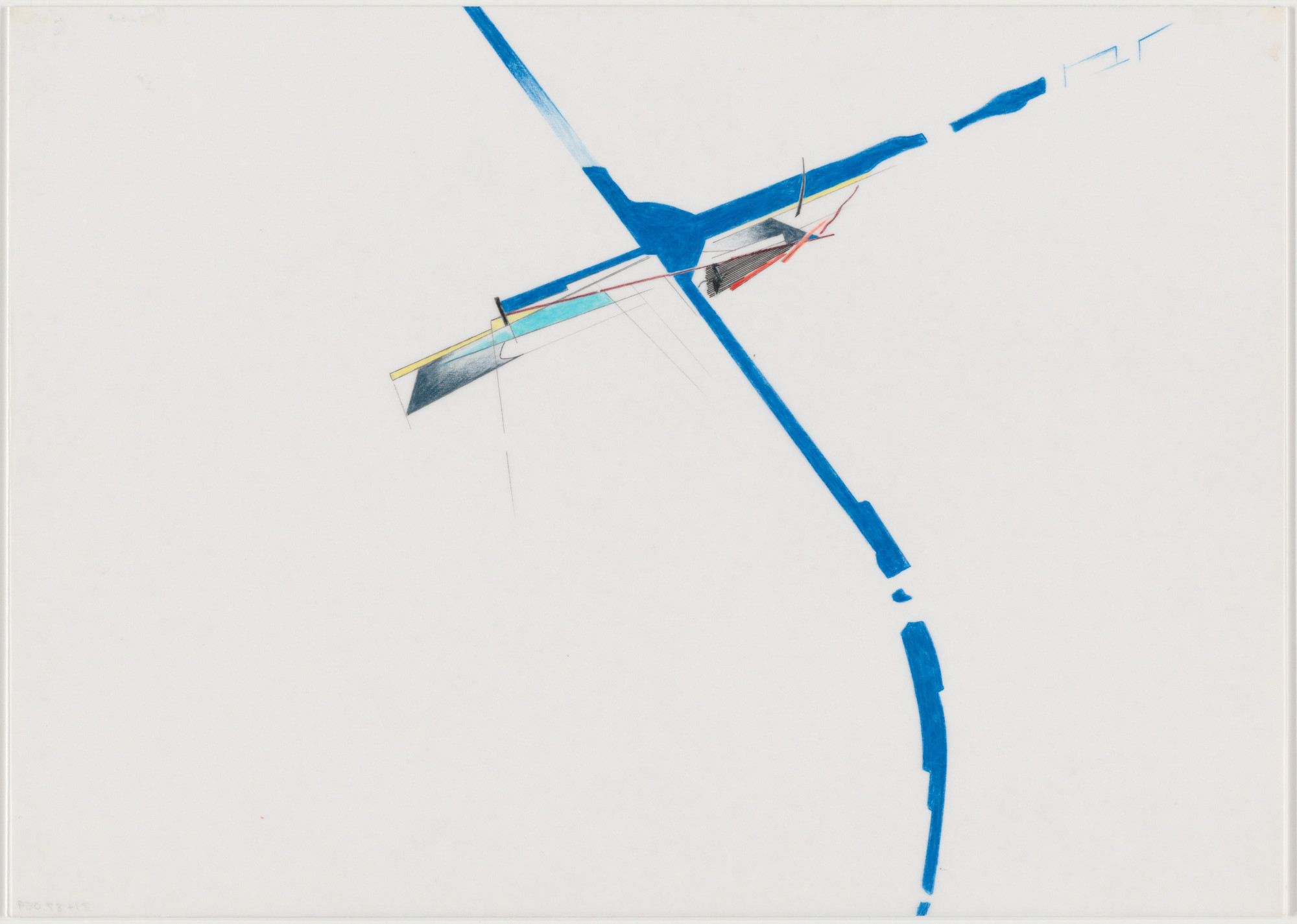 Zaha Hadid. Parc de la Villette Project, Paris, France (Planetary/Water Strip). 1982-83