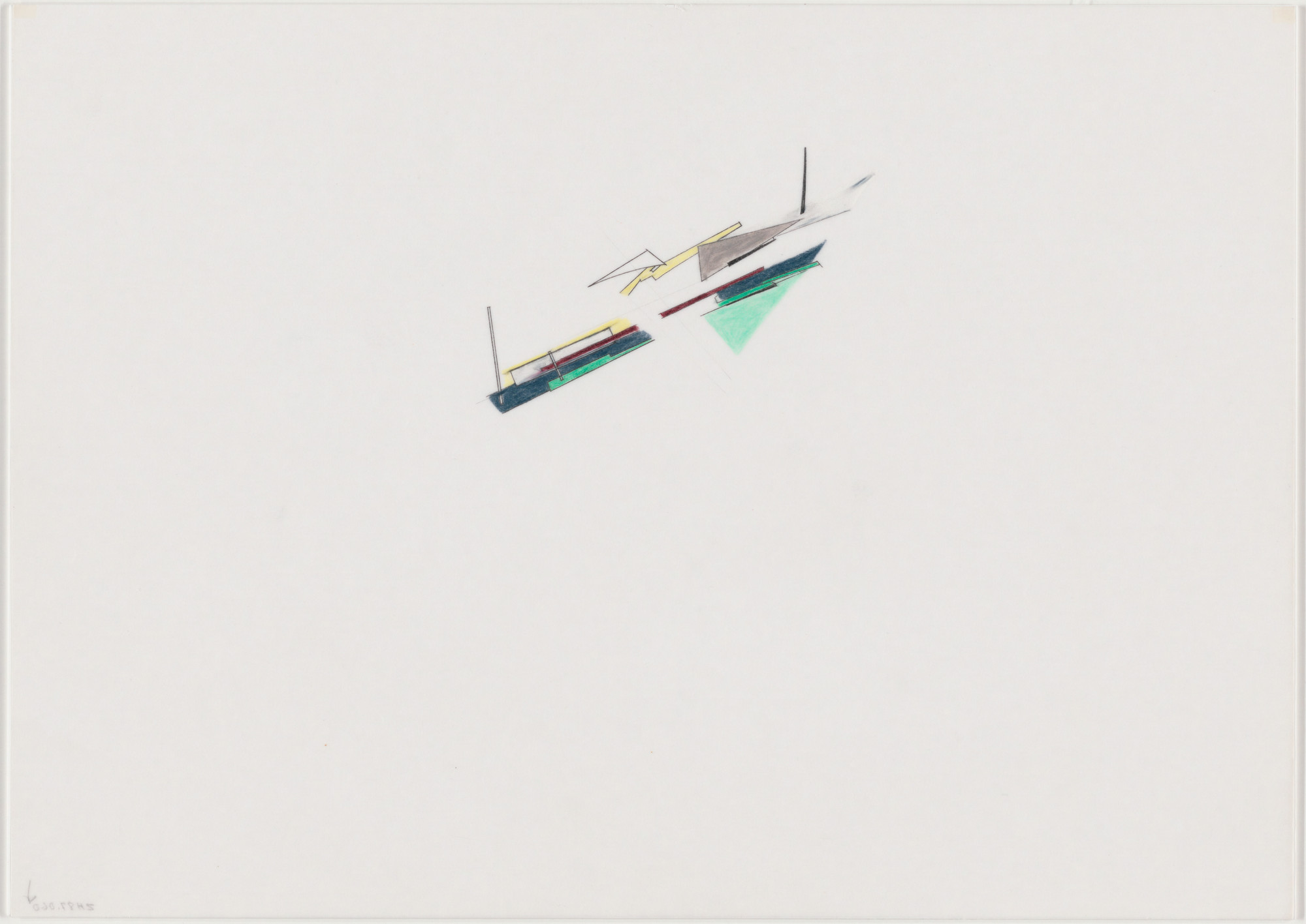 Zaha Hadid. Parc de la Villette Project, Paris, France (Planetary/Water Strip). 1982-83