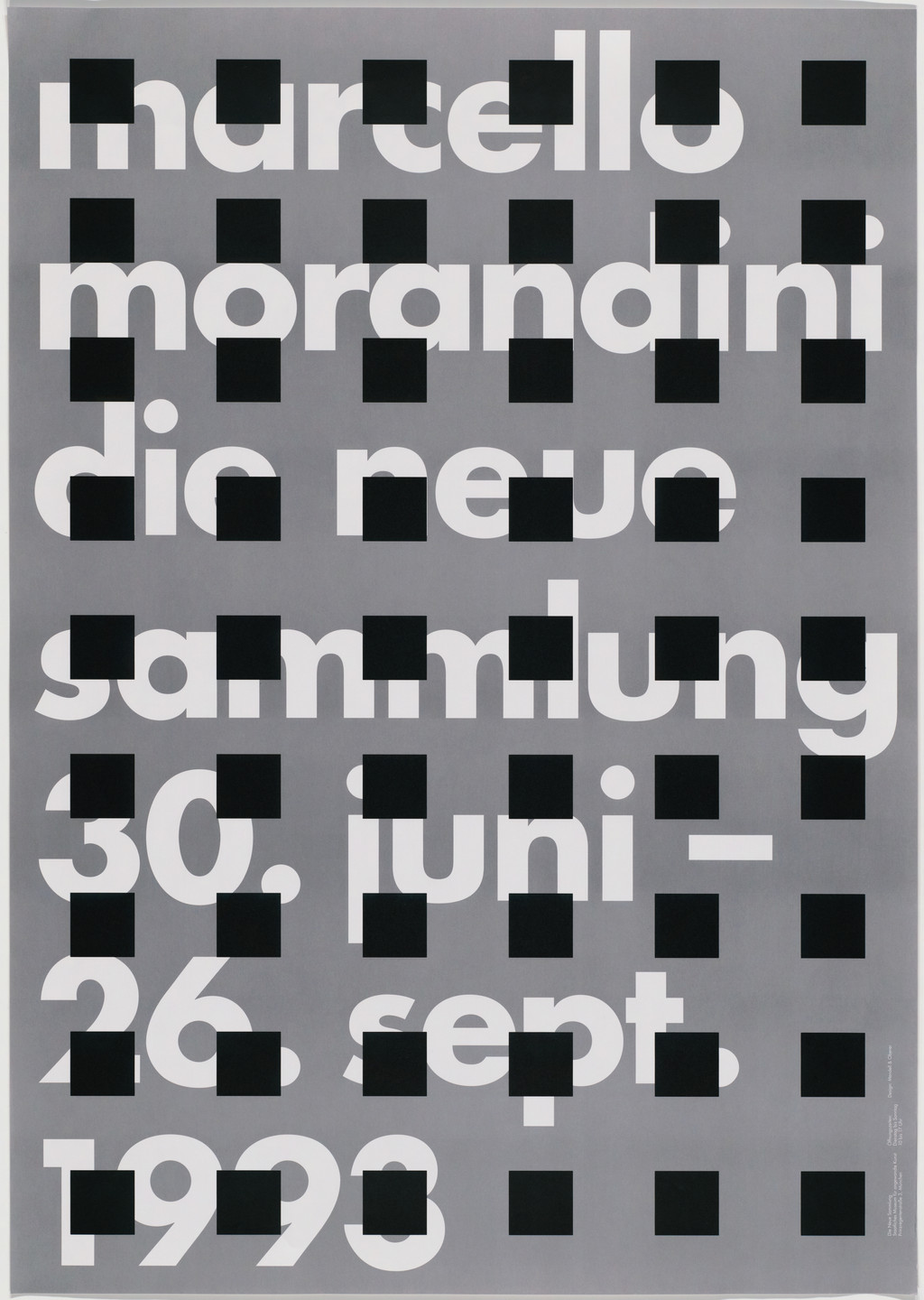 Pierre Mendell. Marcello Morandini, Die Neue Sammlung, 30. Juni- 26 Sept. 1993. 1993