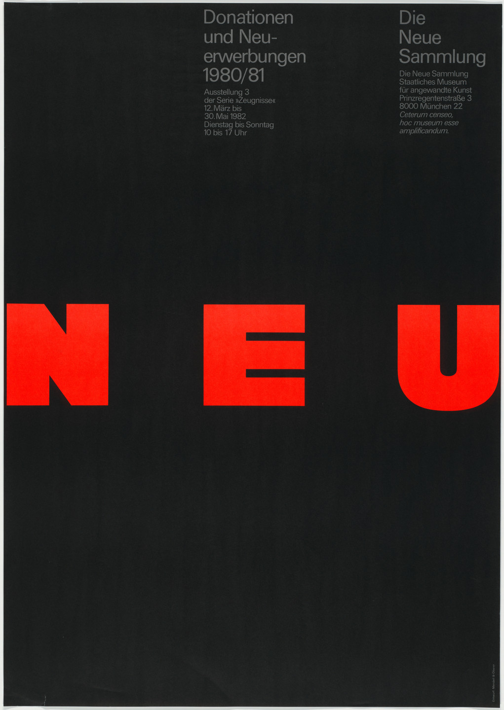 Pierre Mendell. NEU, Die Neue Sammlung. 1980
