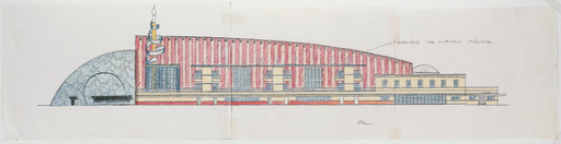 Feature Animation Building, The Walt Disney Company
Burbank, California
South elevation, preliminary study