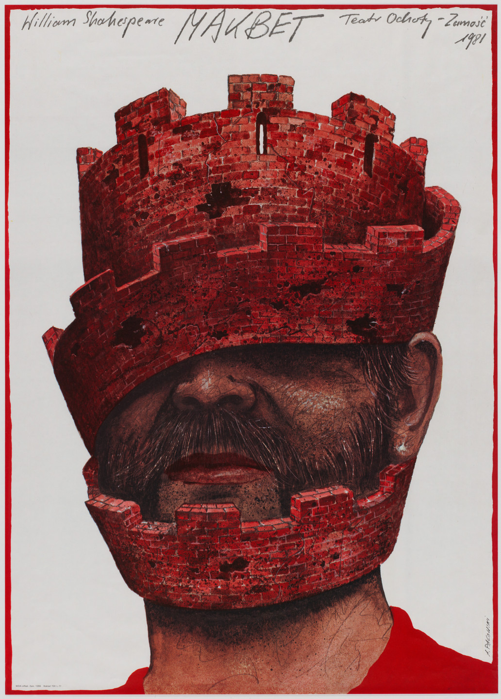 Andrzej Pagowski. Makbet (Macbeth) (Poster for Warsaw production of William Shakespeare's tragedy). 1981