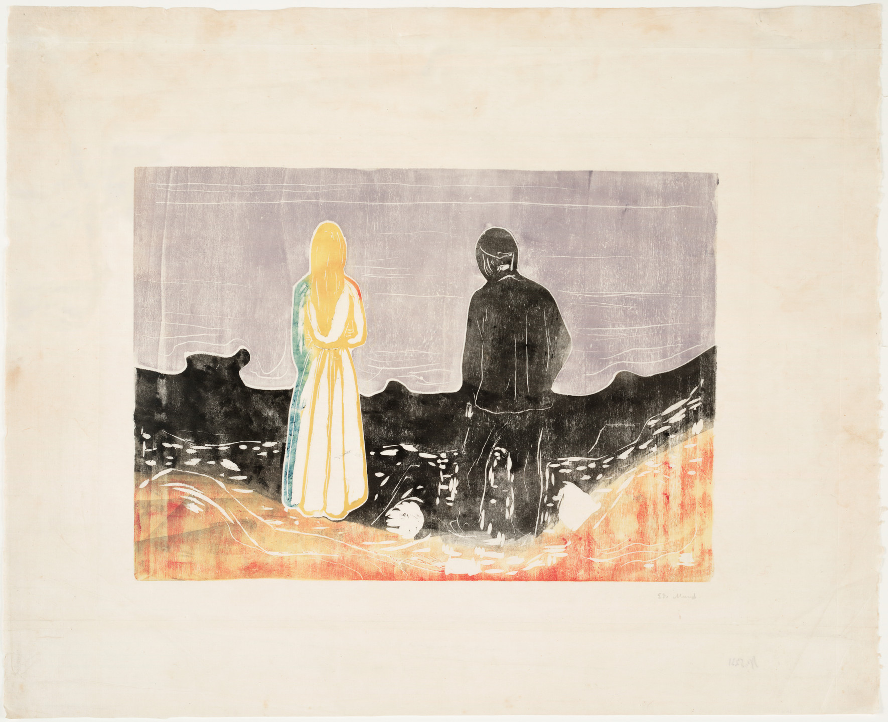 Edvard Munch. Two People. The Lonely Ones (To mennesker. De ensomme). 1899/1917