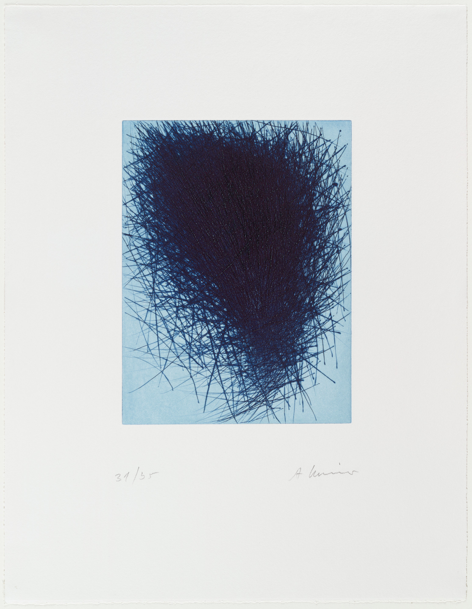 Arnulf Rainer. Blaues Nest (Blue Nest). 1997 | MoMA