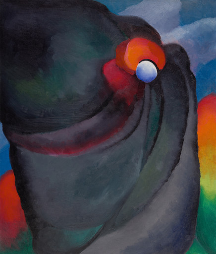 Georgia O'Keeffe. Lake George, Coat and Red. 1919
