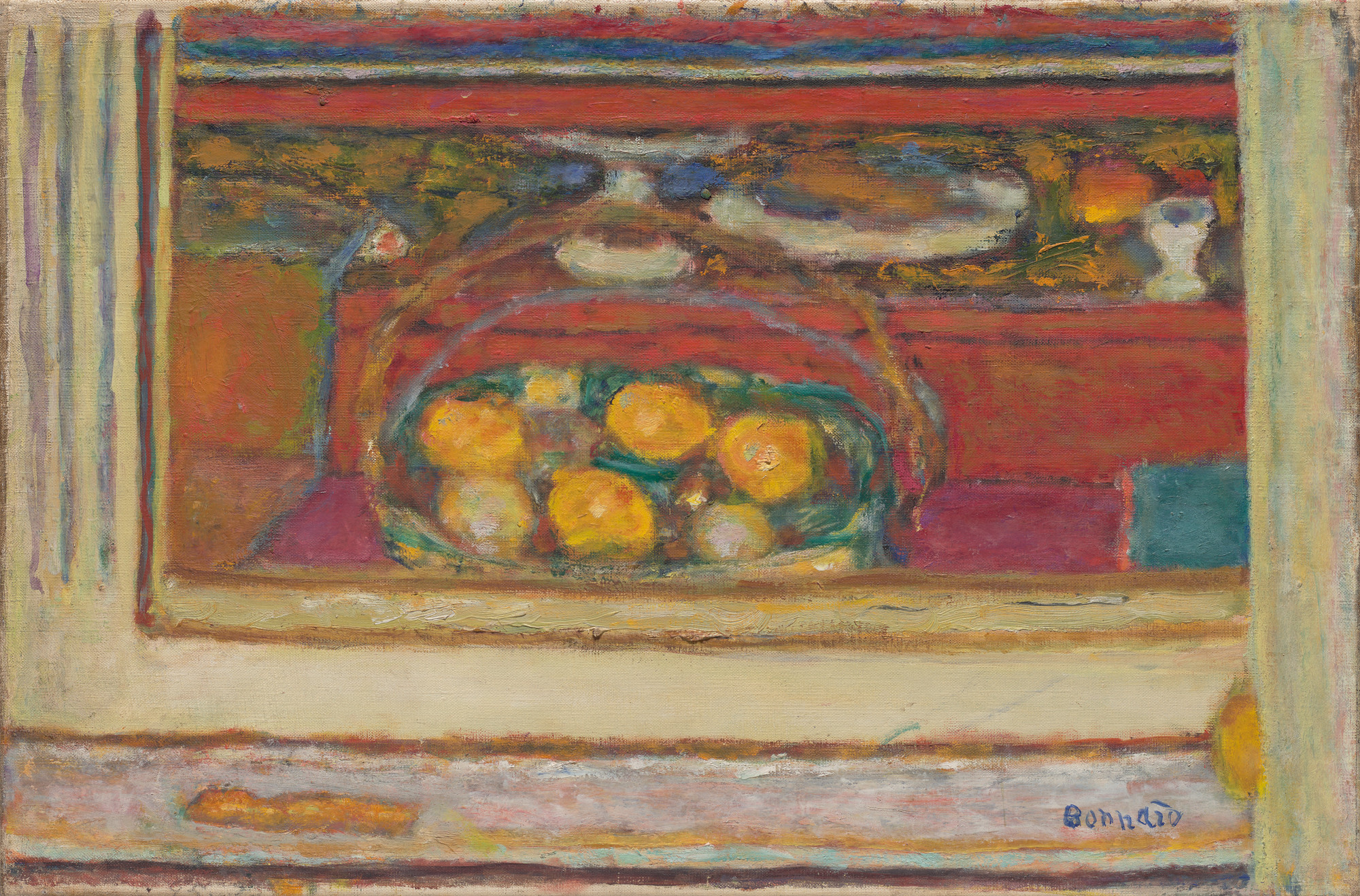 Pierre Bonnard. Basket of Fruit in a Cupboard. c. 1944-46