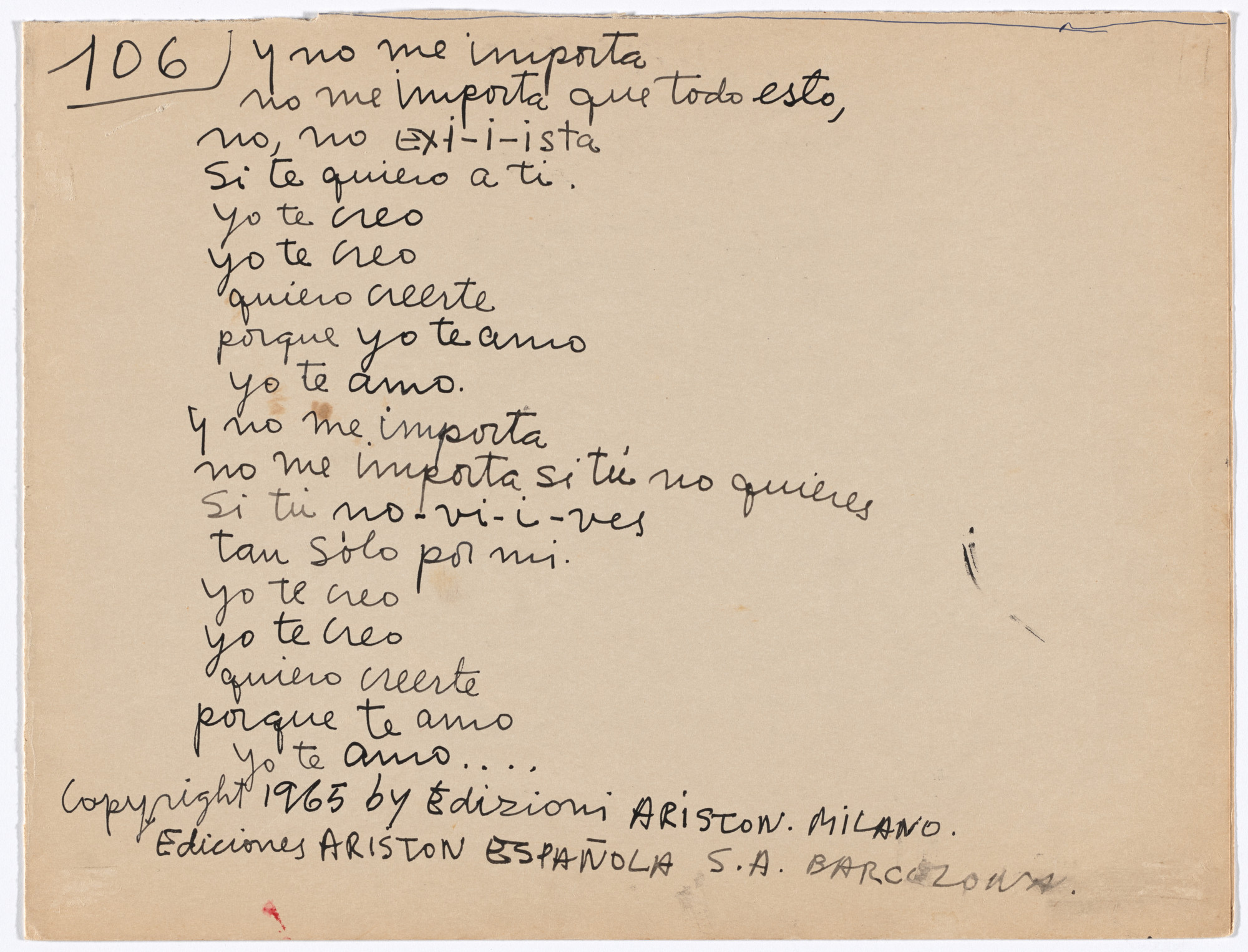 Alberto Greco. Folio XXVIII from Bewitching Kisses (Besos Brujos)