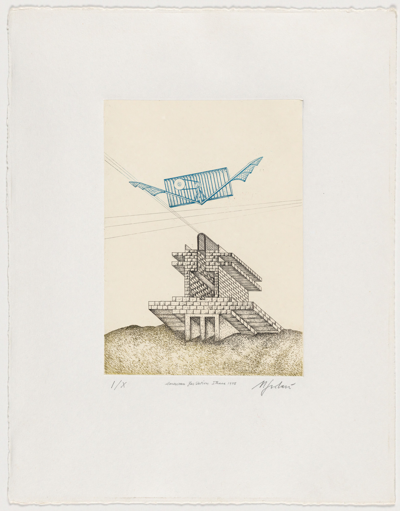 Massimo Scolari. American Gas Station Project, Ithaca, New York ...