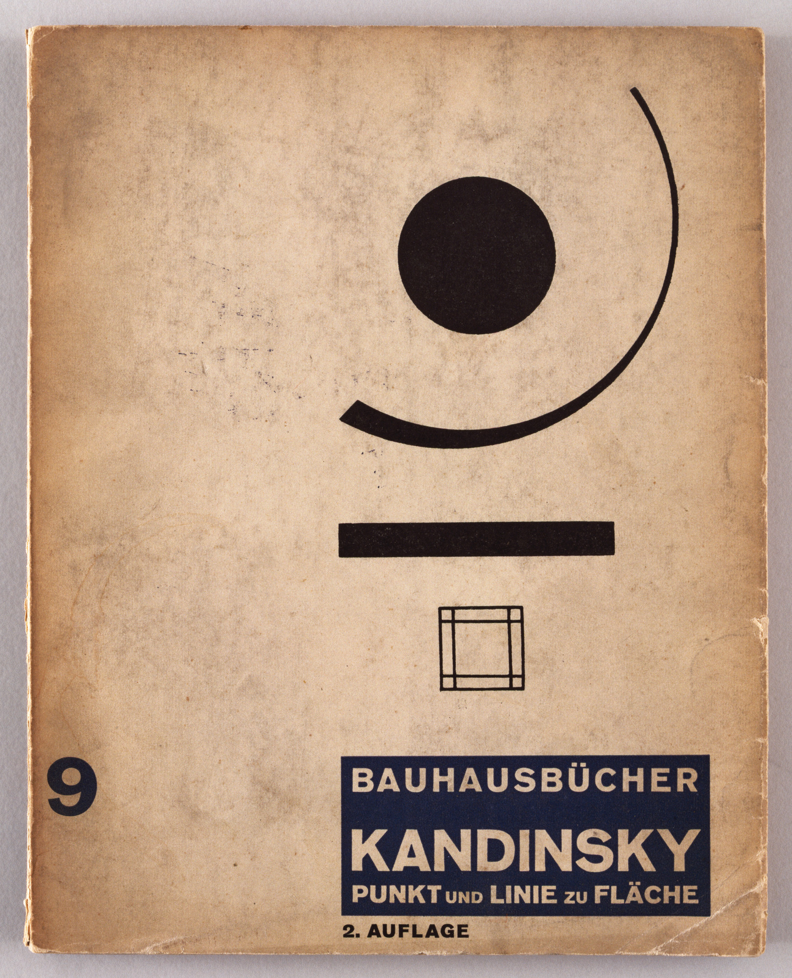 Herbert Bayer. Bauhausbücher 9, "Punkt und Linie zu Fläche" by Vasily Kandinsky. Bauhaus Books, 2nd edition