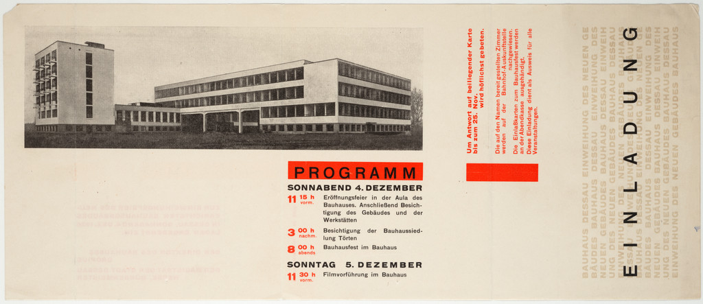 Einladung Bauhaus Dessau