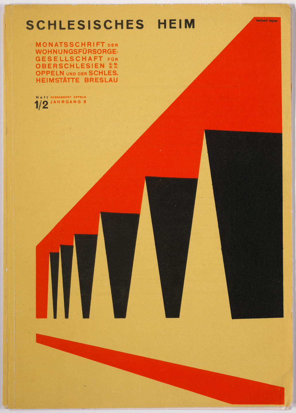 Herbert Bayer. &#34;Schlesisches Heim,&#34; issue 1/2, 8th year. 1927