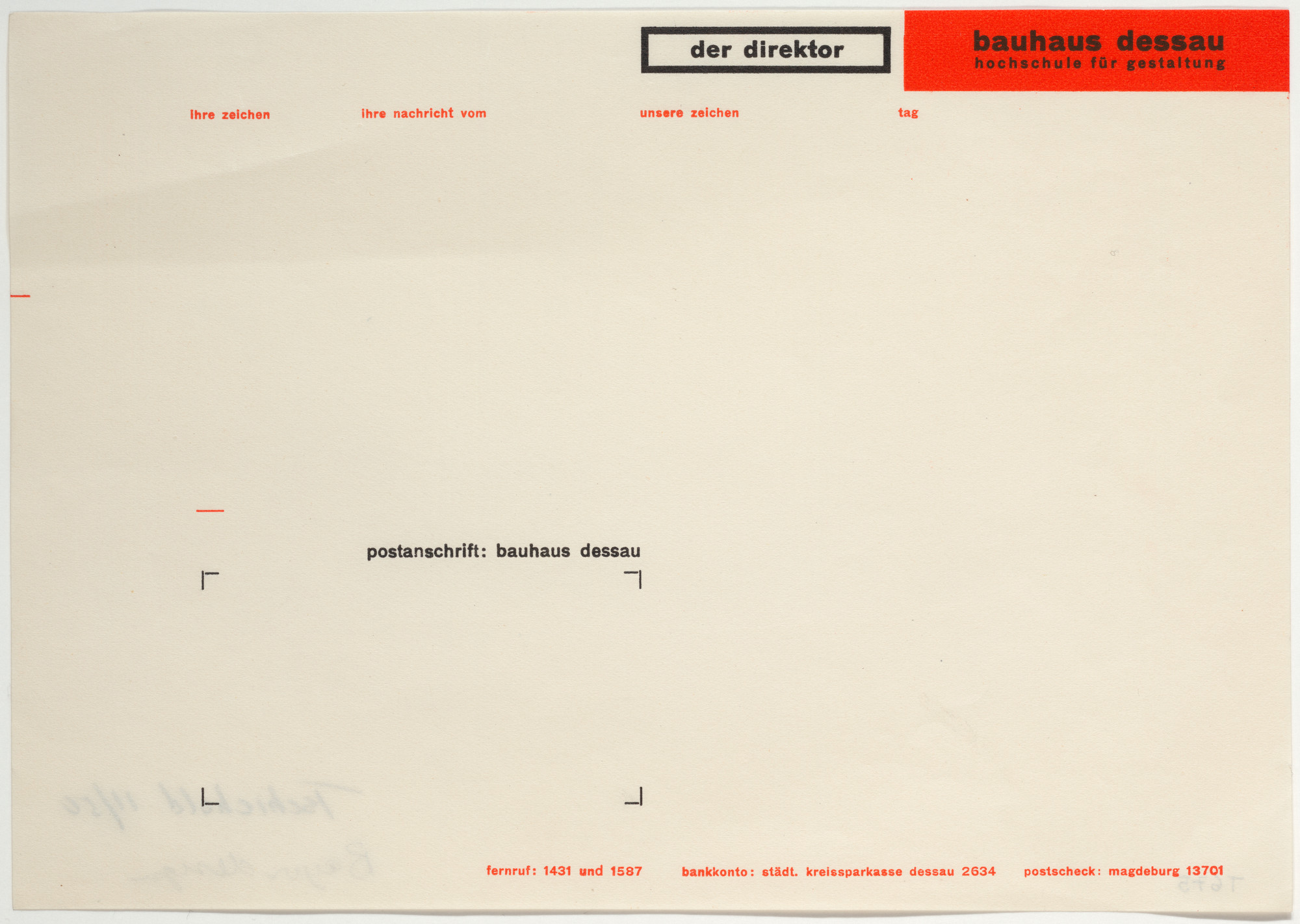 Herbert Bayer. Der Direktor, Bauhaus Dessau, Hochschule für Gestaltung