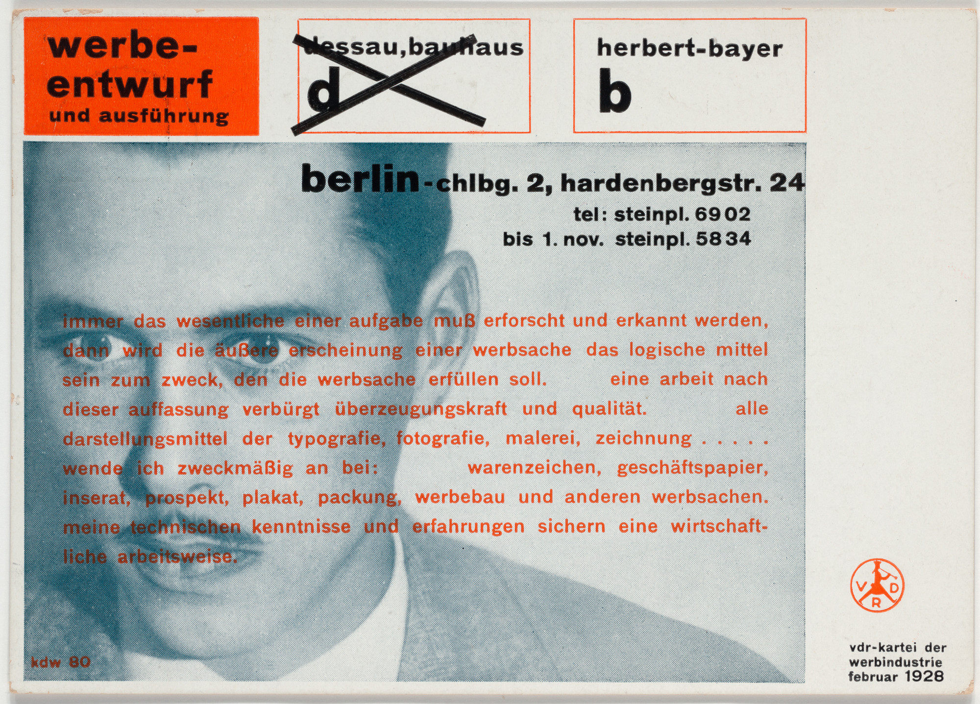 Herbert Bayer. Werbe Entwurf und Ausführung