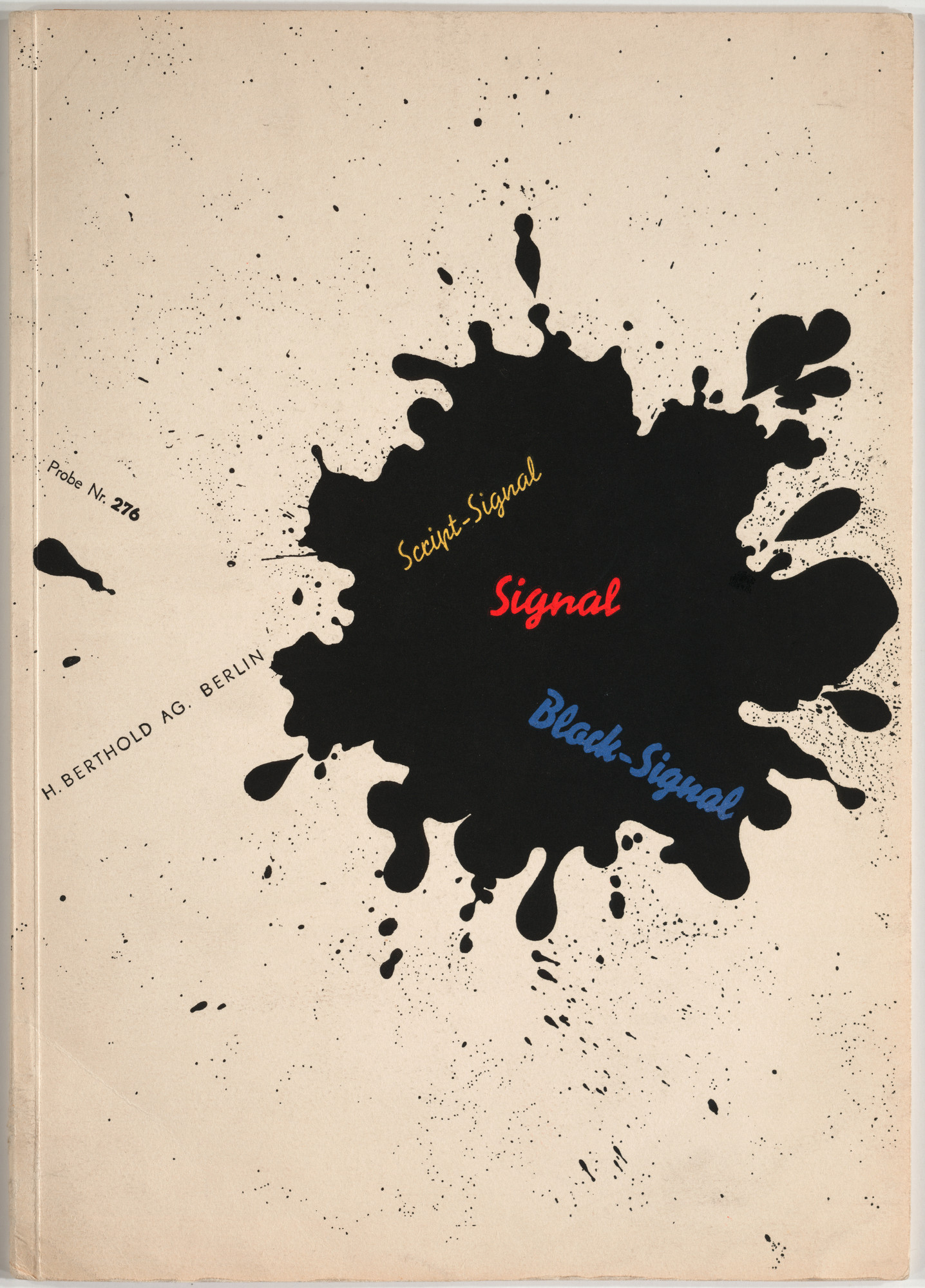 Herbert Bayer. Signal, H. Berthold AG Berlin, Probe Nr. 276