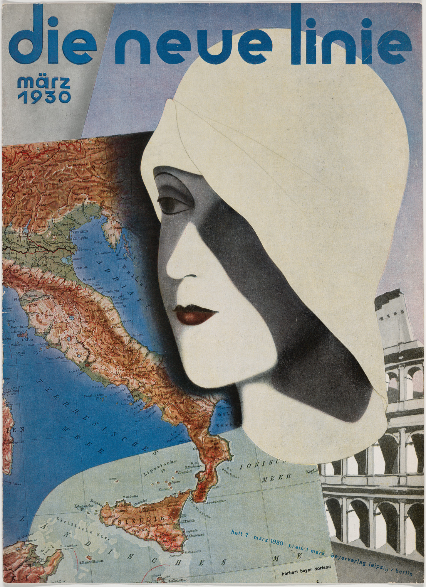Herbert Bayer. Die neue Linie, März 1930
