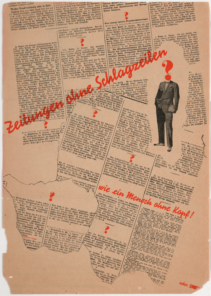 Zeitungen ohne Schlagzeilen wie ein Mensch ohne Kopf