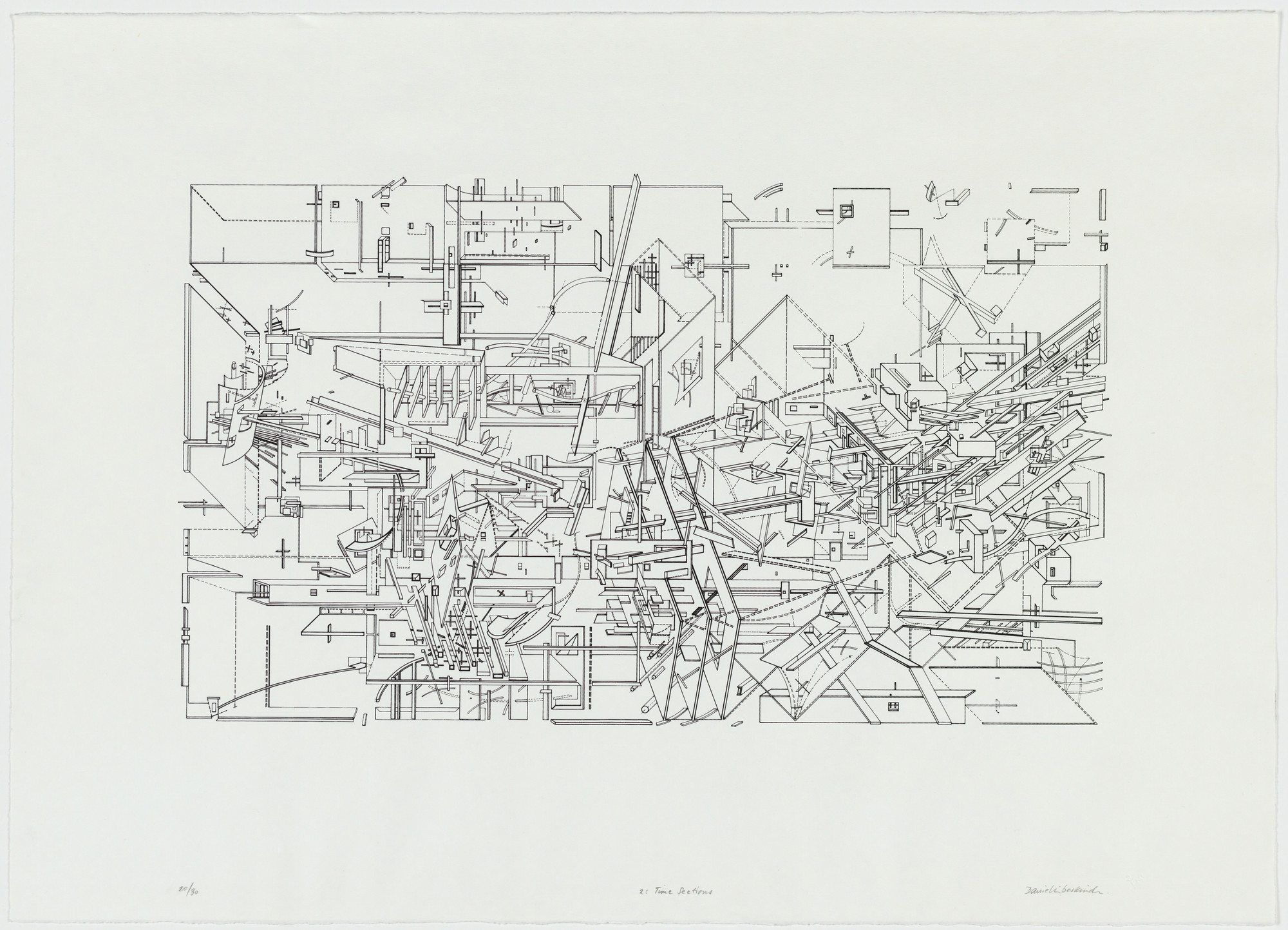 Daniel Libeskind. Micromegas Project, Time Sections. 1979 | MoMA