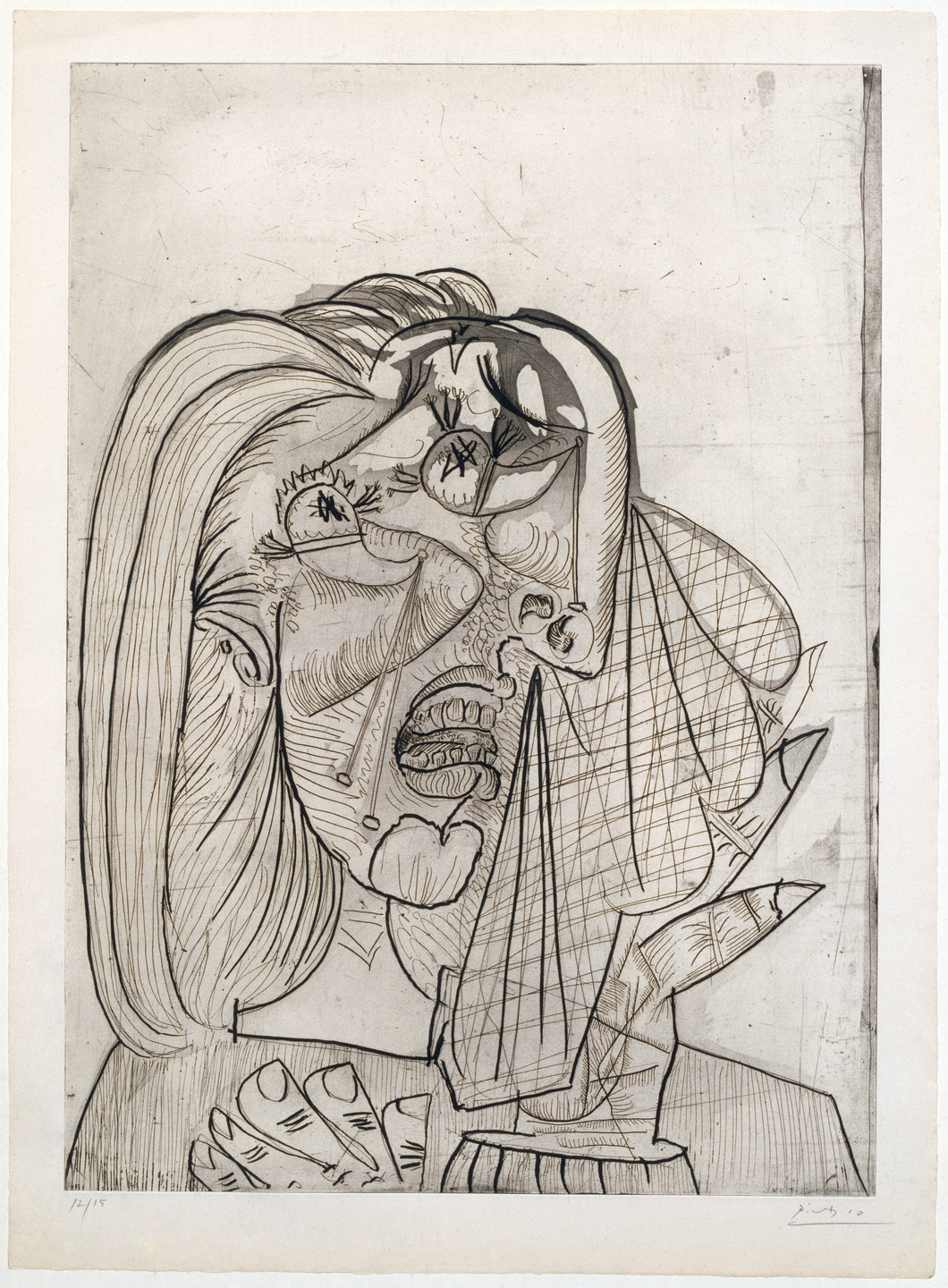 Pablo Picasso. The Weeping Woman, I ( La Femme qui pleure. I ), state III. 1937