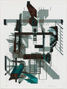 Morphosis, Santa Monica, CA, Thom Mayne, Andrew Zago. Sixth Street House project, Santa Monica, CA (Isometrics and plan). 1990