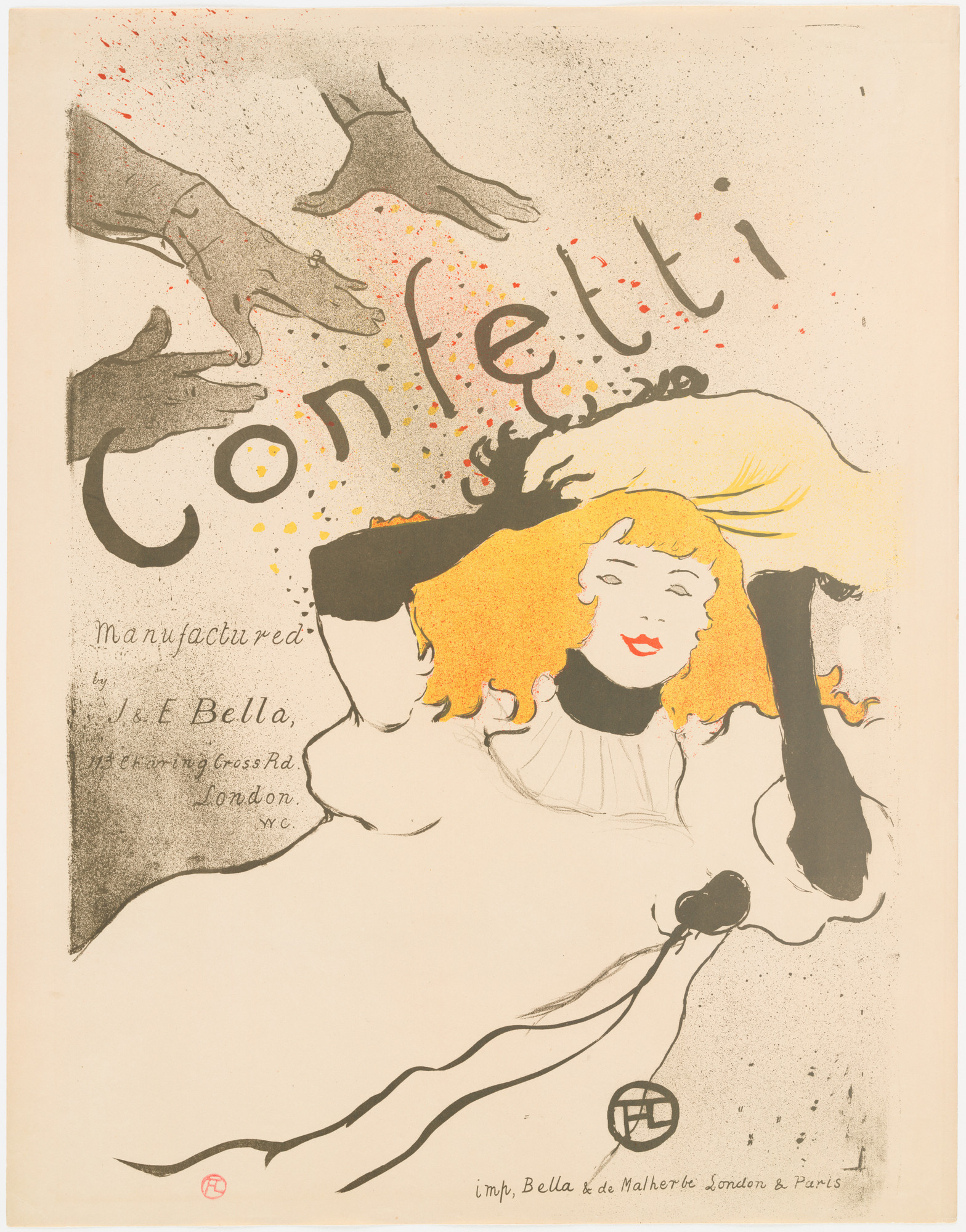 Henri de Toulouse-Lautre、Confetti、希少画集画 Henri de Toulouse-Lautrec | Confetti (ca. 1893) | Available