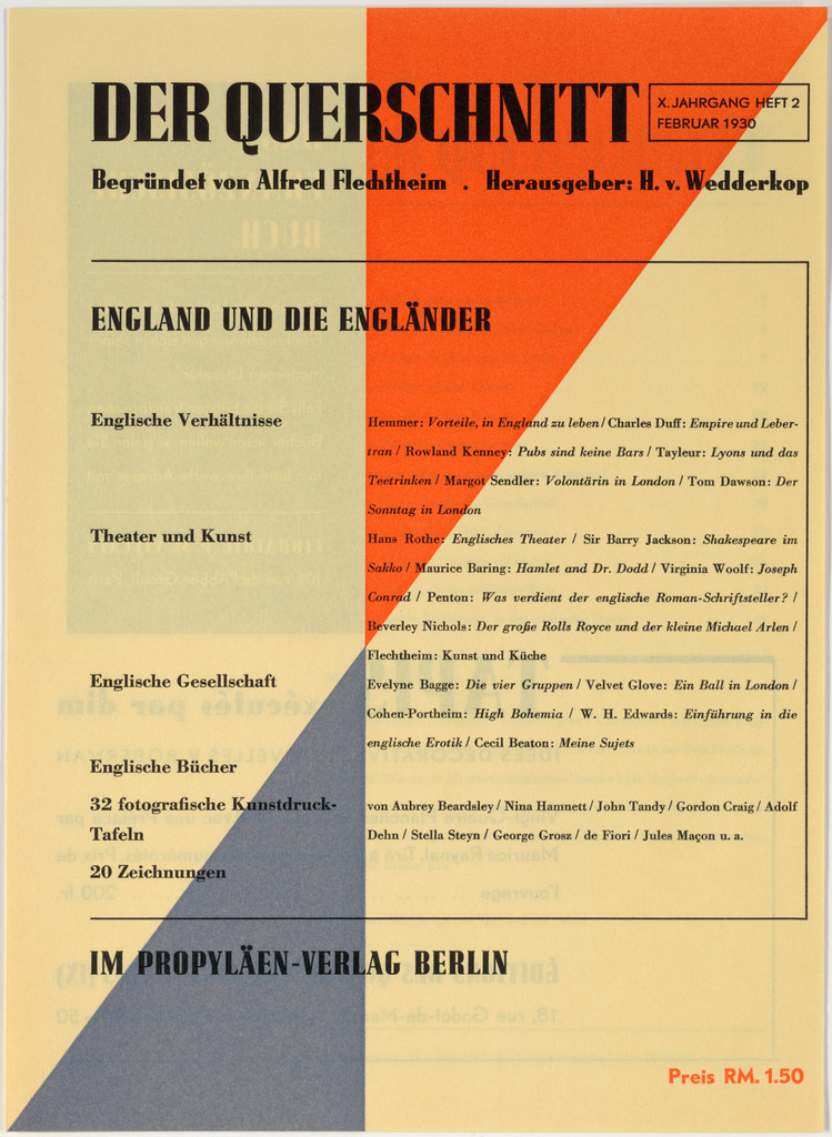Der Querschnitt: England und die Engländer