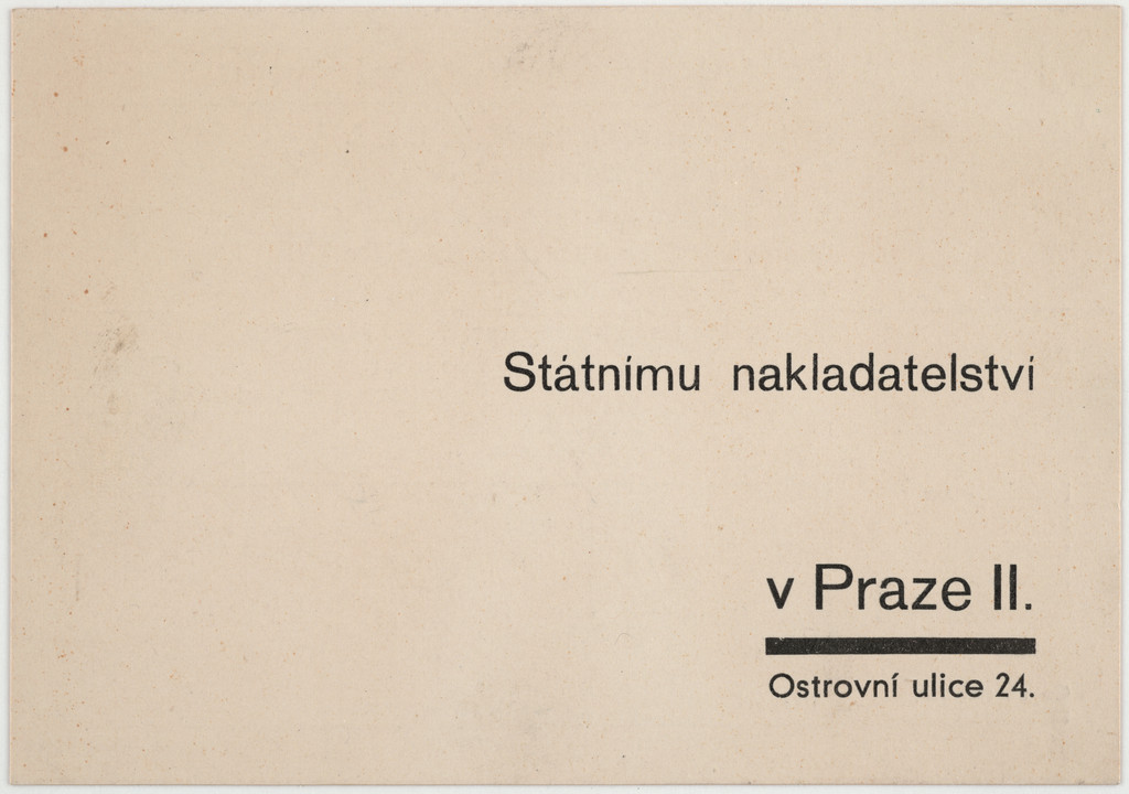 Statnimu nakladatelstvi v Praze