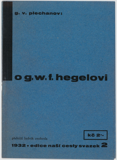 G. V. Plechanov: o G. W. F. Hegelvoi