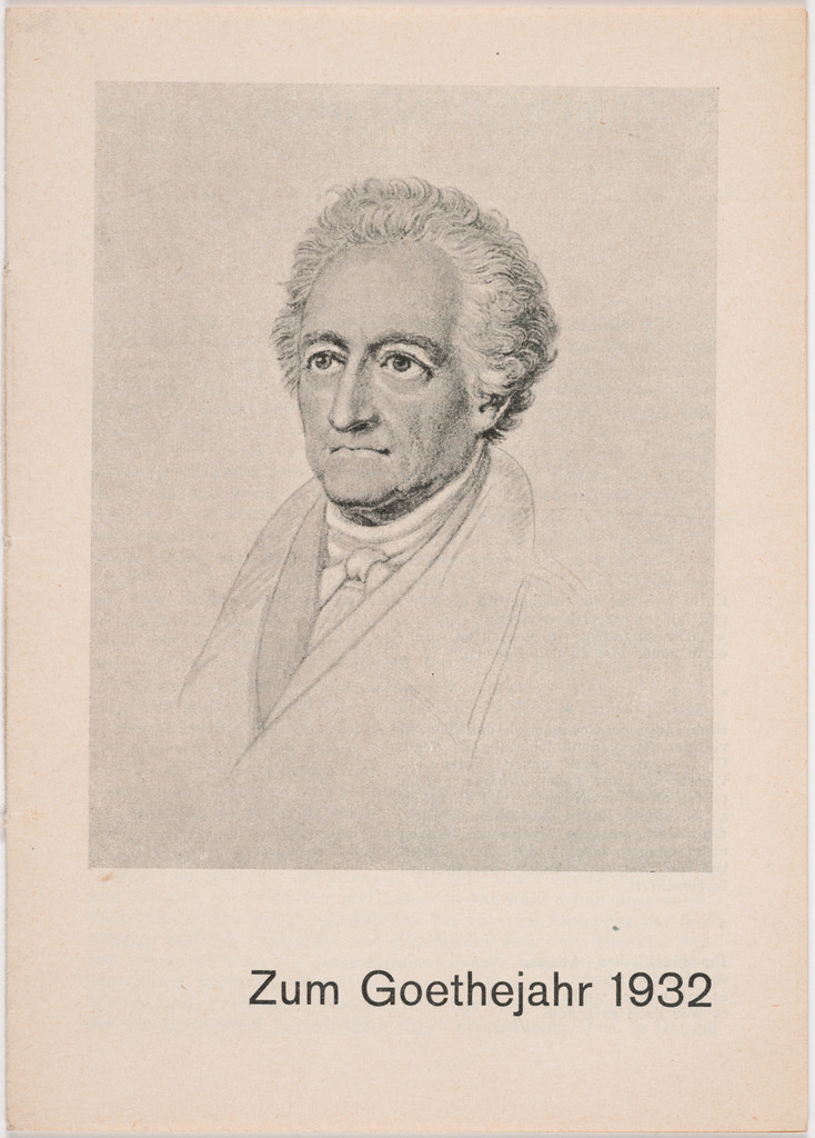 Zum Goethejahr 1932