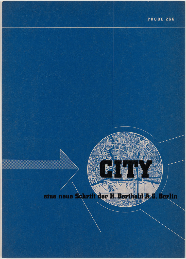 City: Eine Neue Schrift der H. Berthold A.G., Berlin, Probe 266