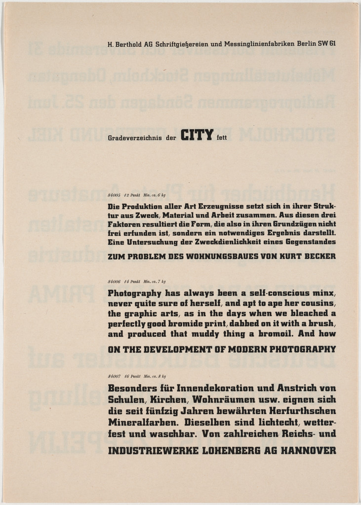 Gradeverzeichnis der City Fett