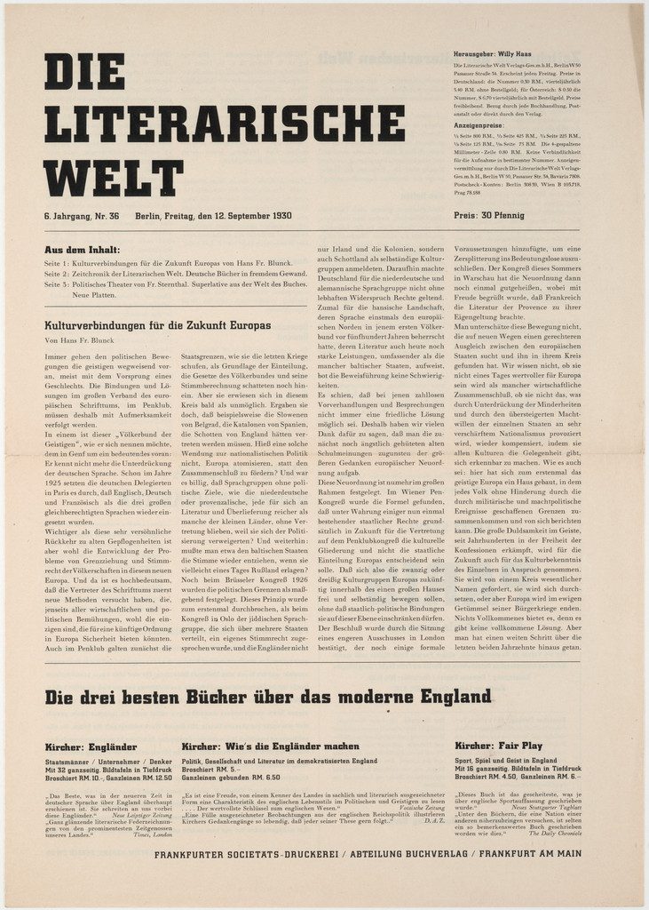 Die literarische Welt