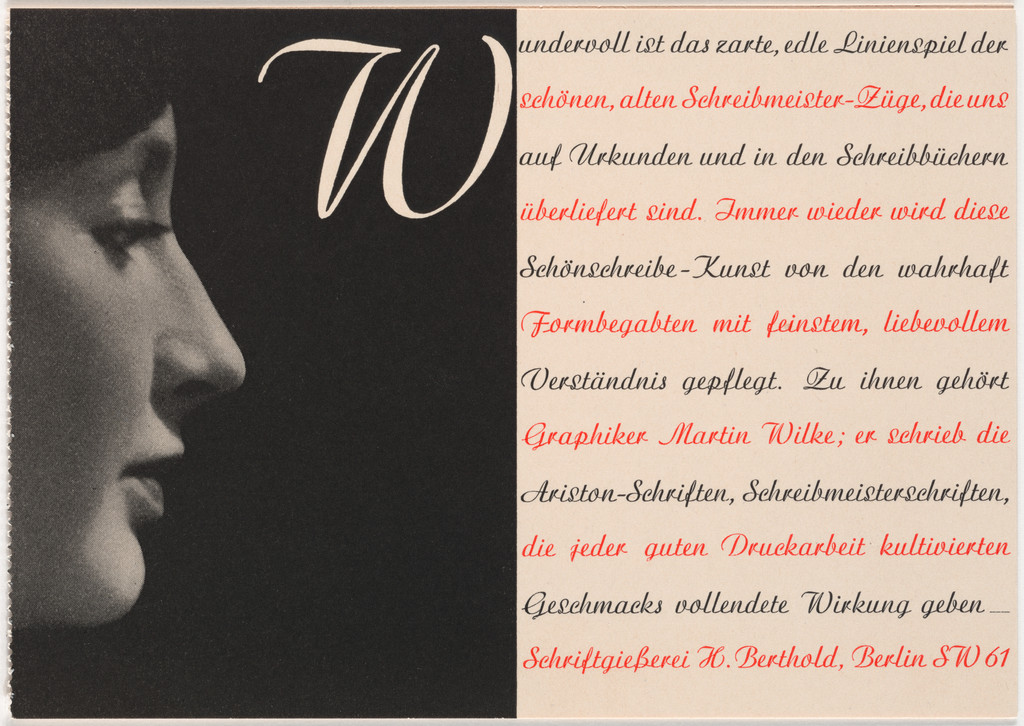 Wundervoll ist das zarte, edle Linienspiel der schönen