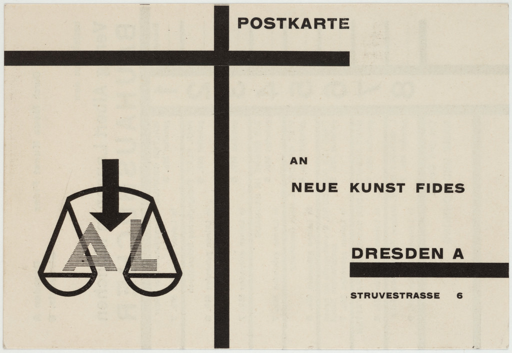 Postkarte: An neue Kunst Fides
