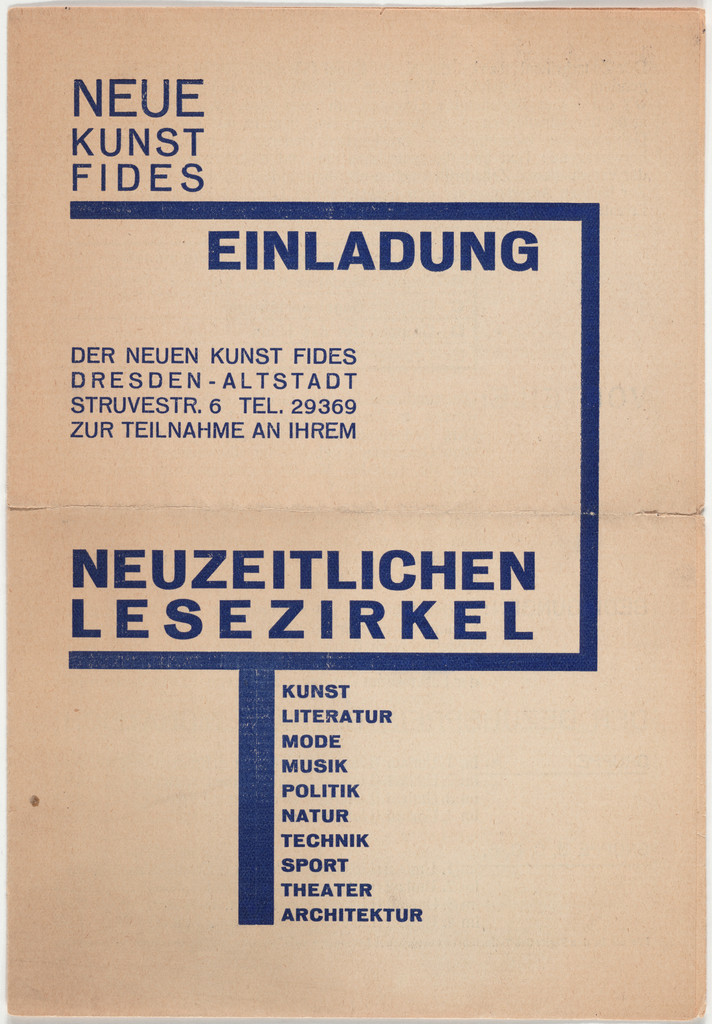 Neue Kunst Fides: Einladung Zur Teilnahme an ihrem neuzeitlichen Lesezirkel