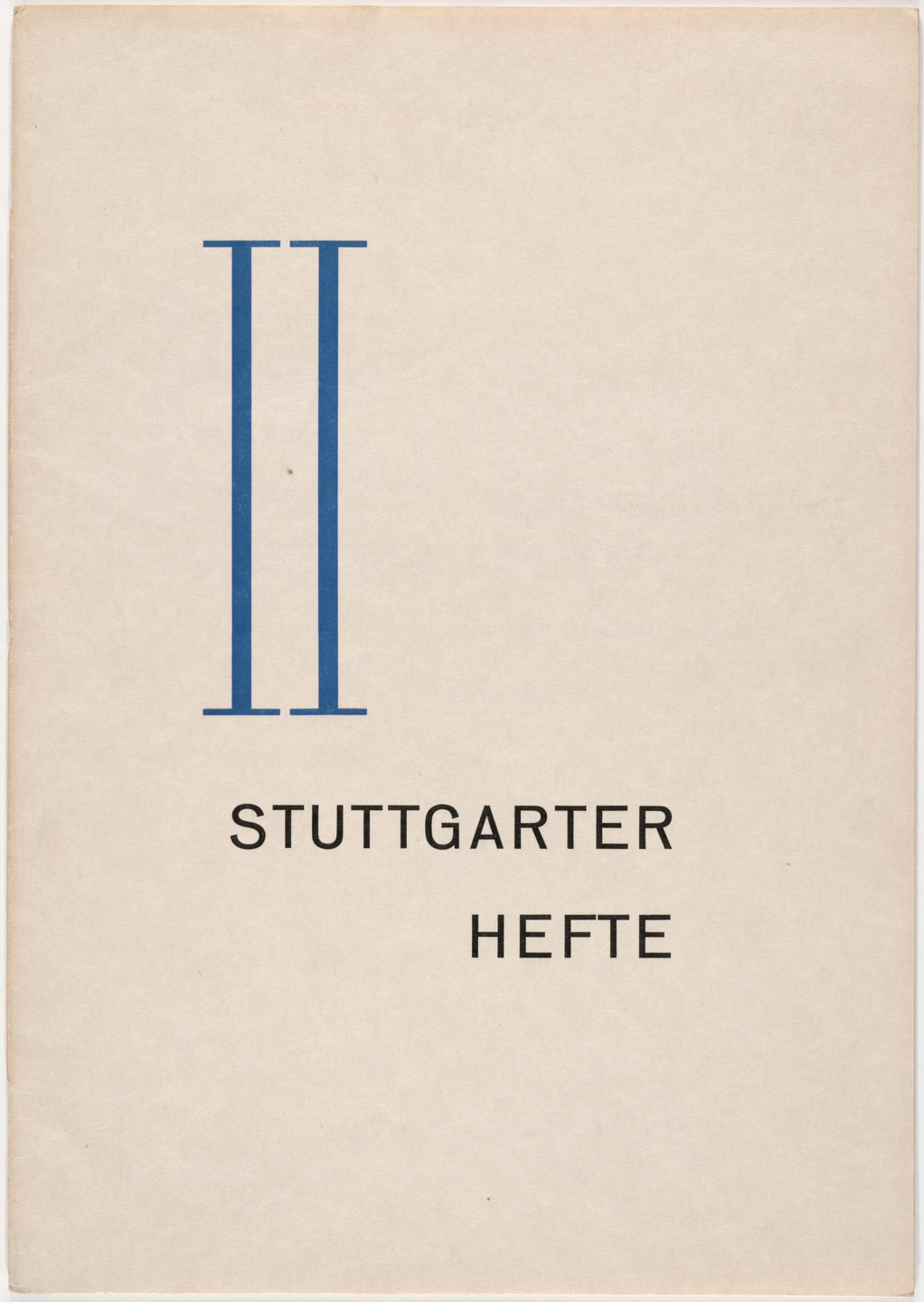 Unknown artist. Stuttgarter Hefte II. 1926