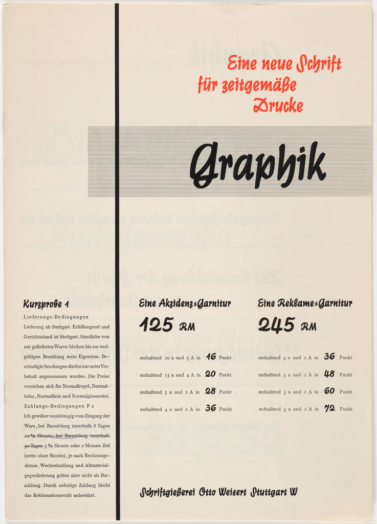 Graphik Eine neue Schrift für zeitgemäße Drucke